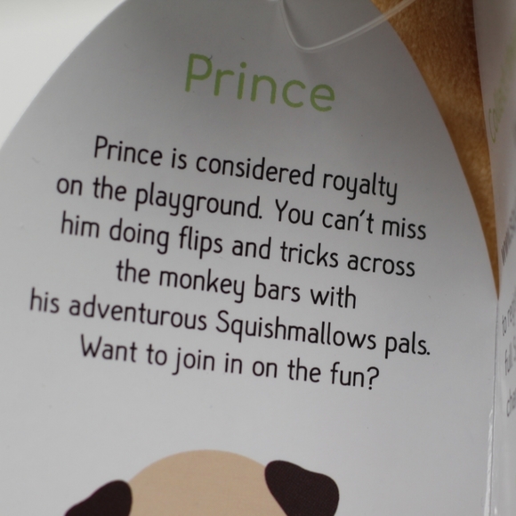 Squishmallows 2021 8" Prince the Pug with Bandana - Picture 8 of 12